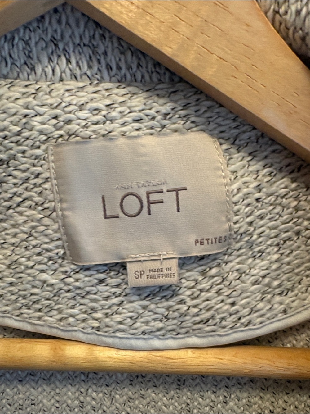 LOFT Light Gray Knit Zip-Front Moto Jacket - Picture 2 of 7